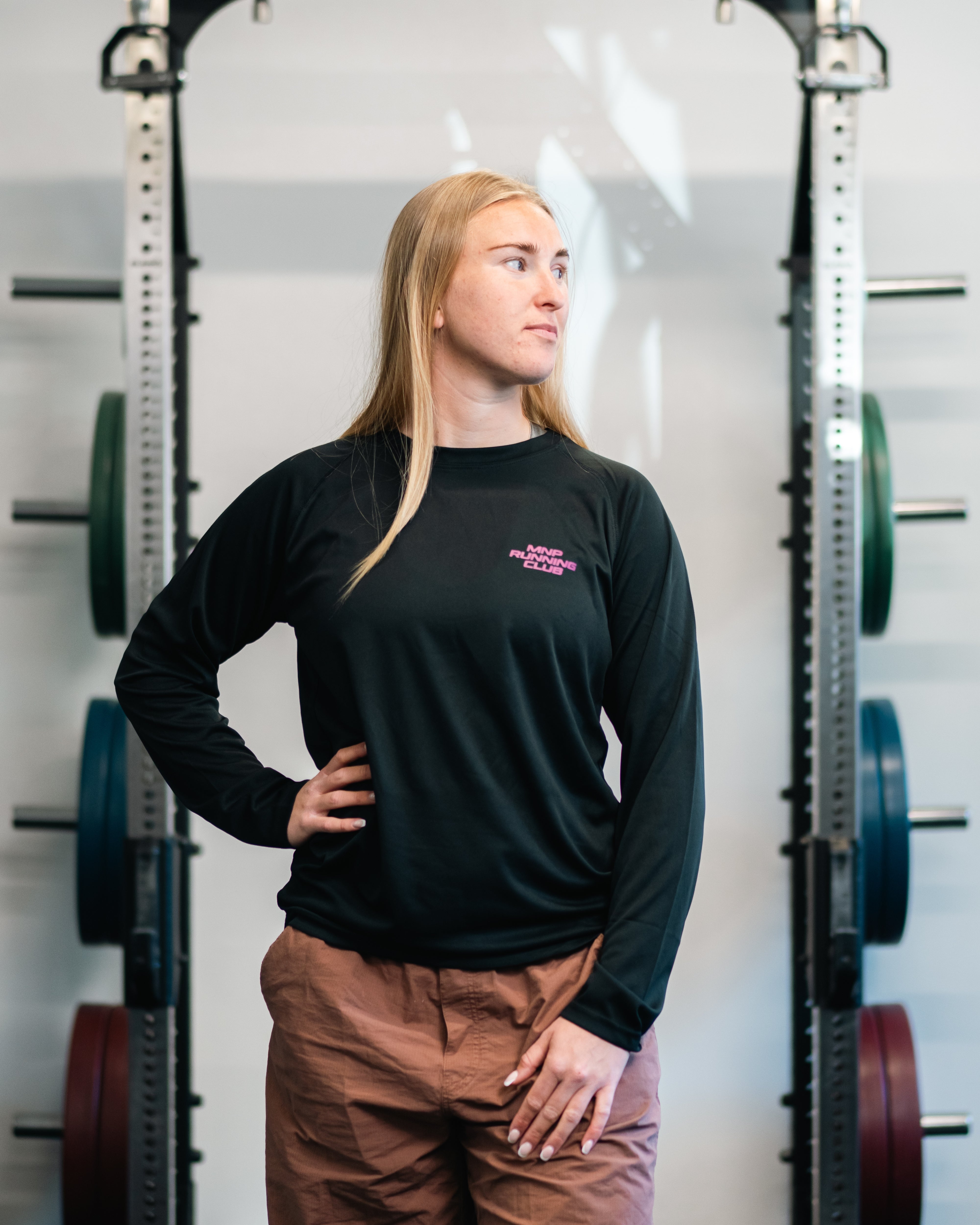 MNPTC Langærmet Løbetrøje Sort/Pink