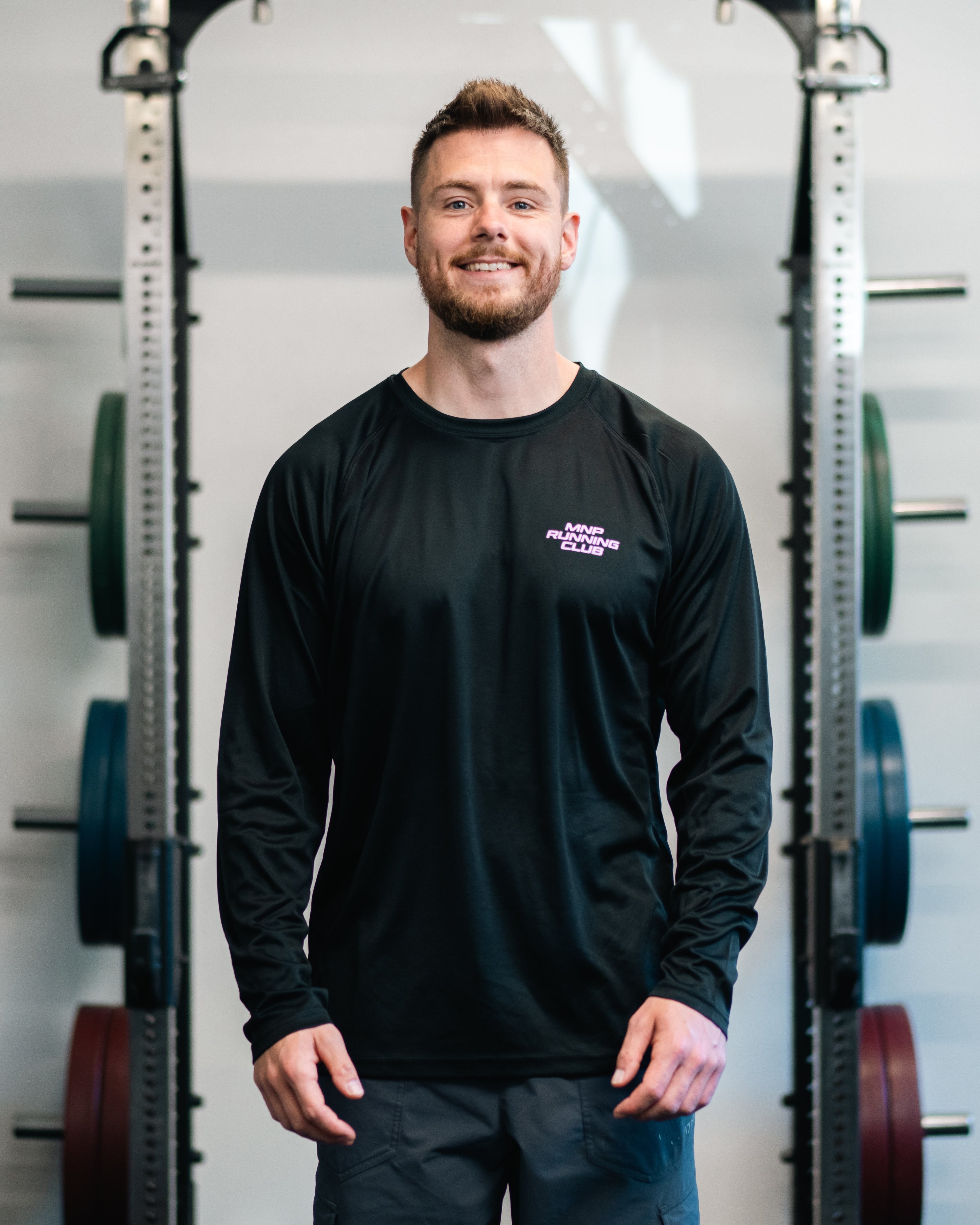 TC Langærmet Løbetrøje Sort/Lyserød