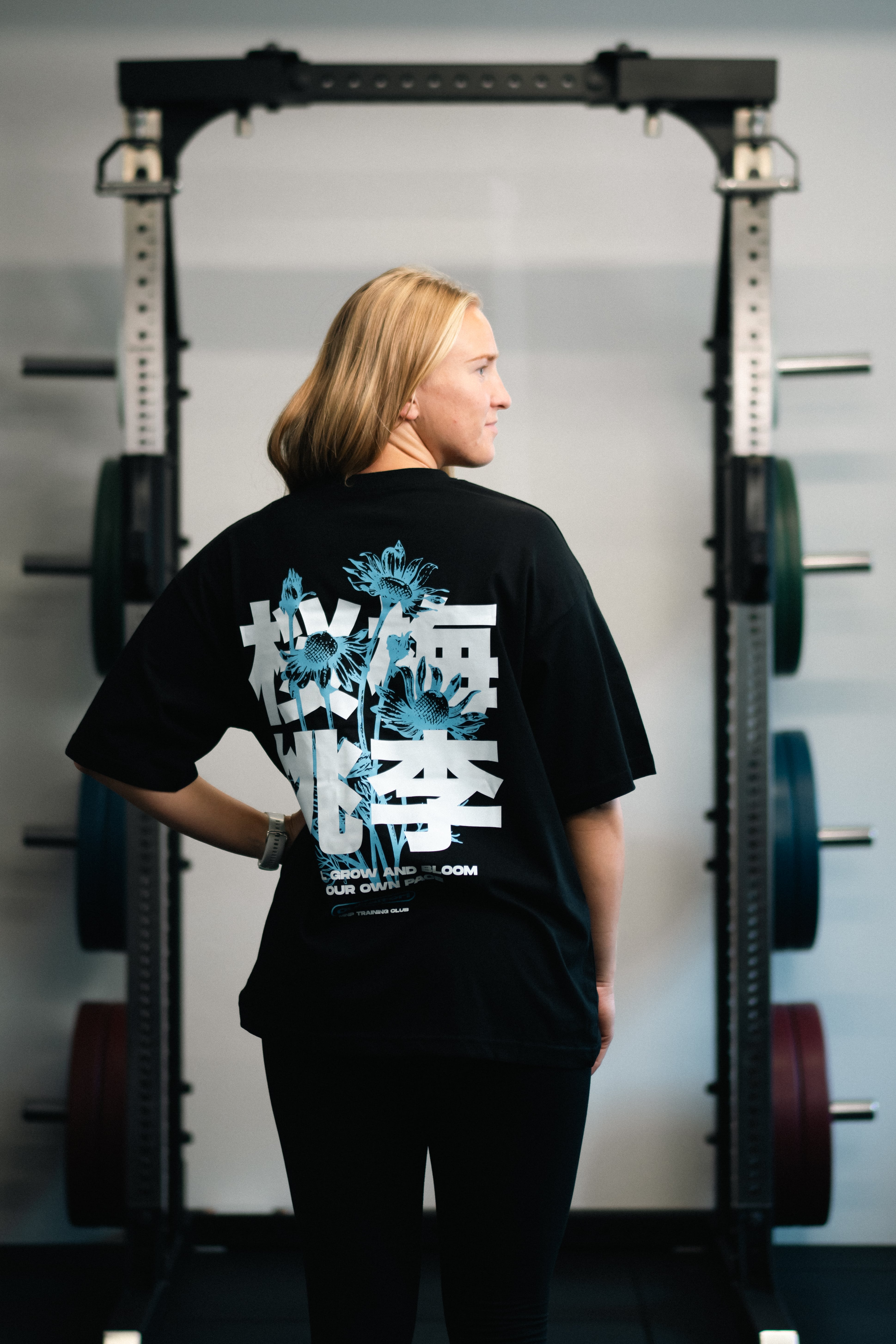TC Oubaitori Sort/hvid/blå Box Fit Tee