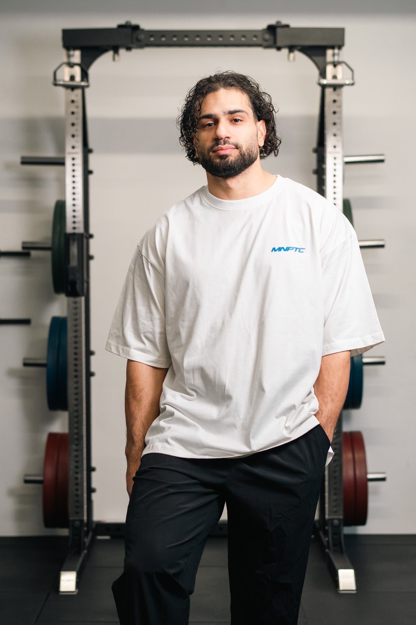 MNPTC Halftone Hvid/Blå Box Fit Tee