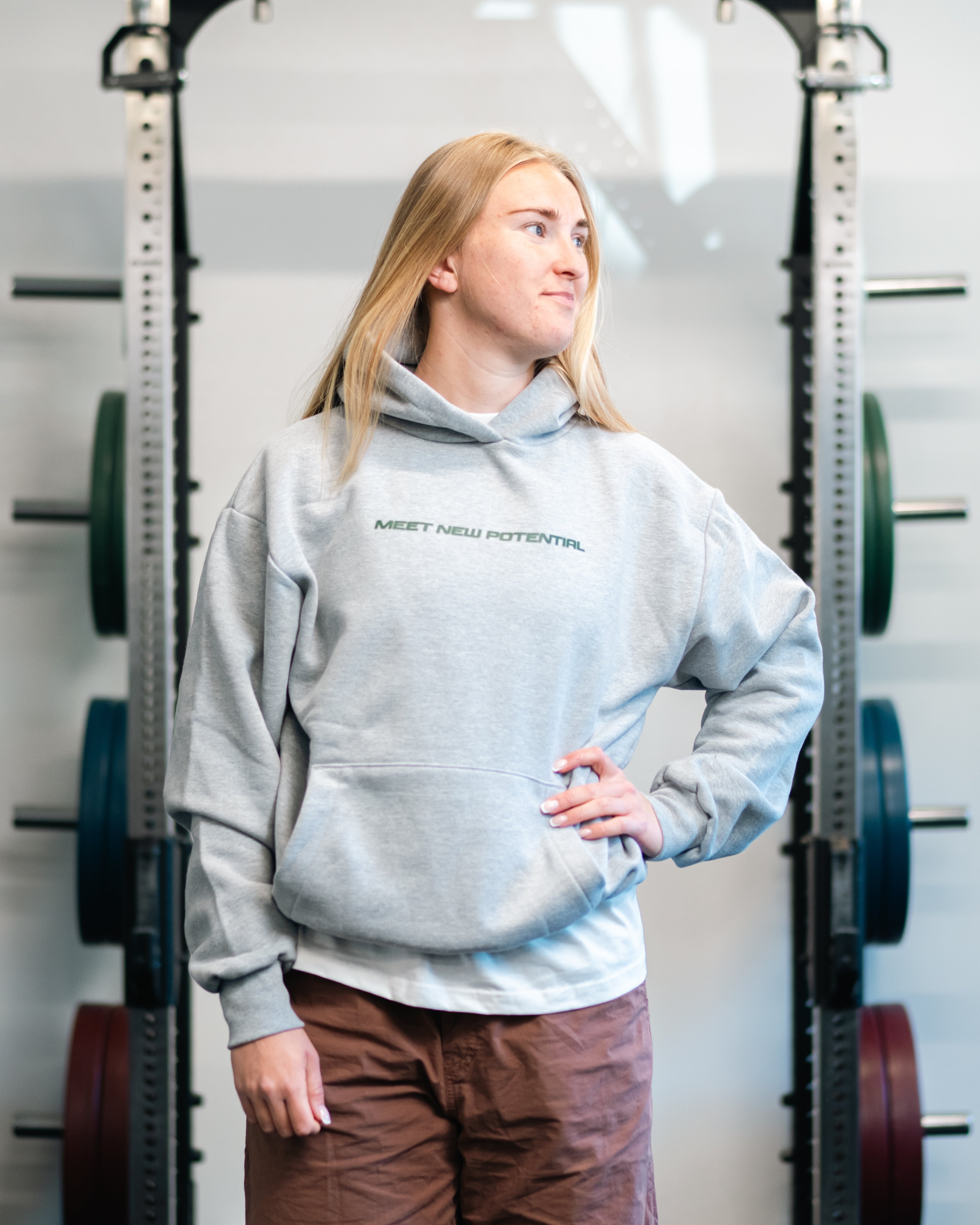 MNPTC Hoodie Grå/Mørkegrøn
