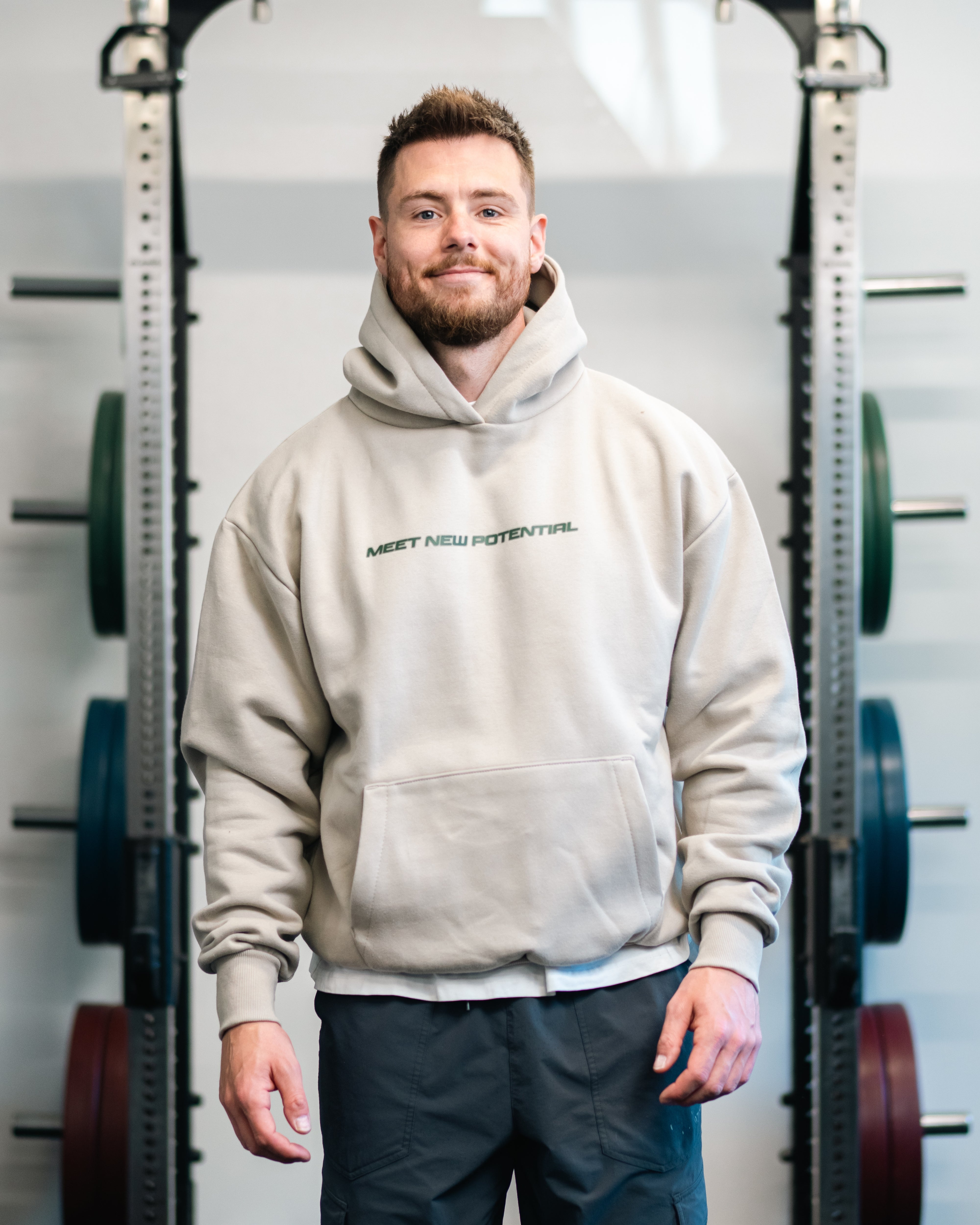 TC Hoodie Sand/Mørkegrøn