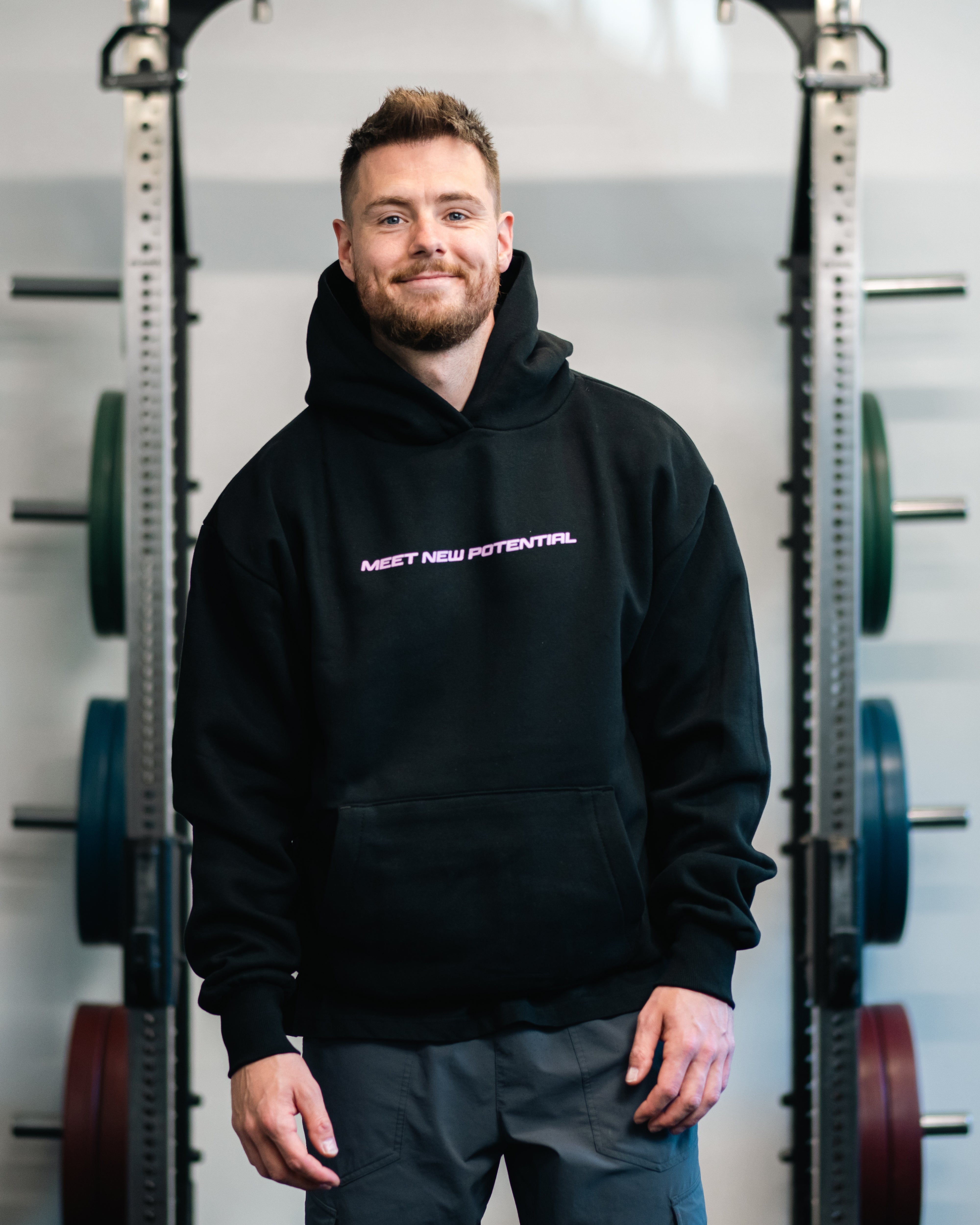 TC Hoodie Sort/pink