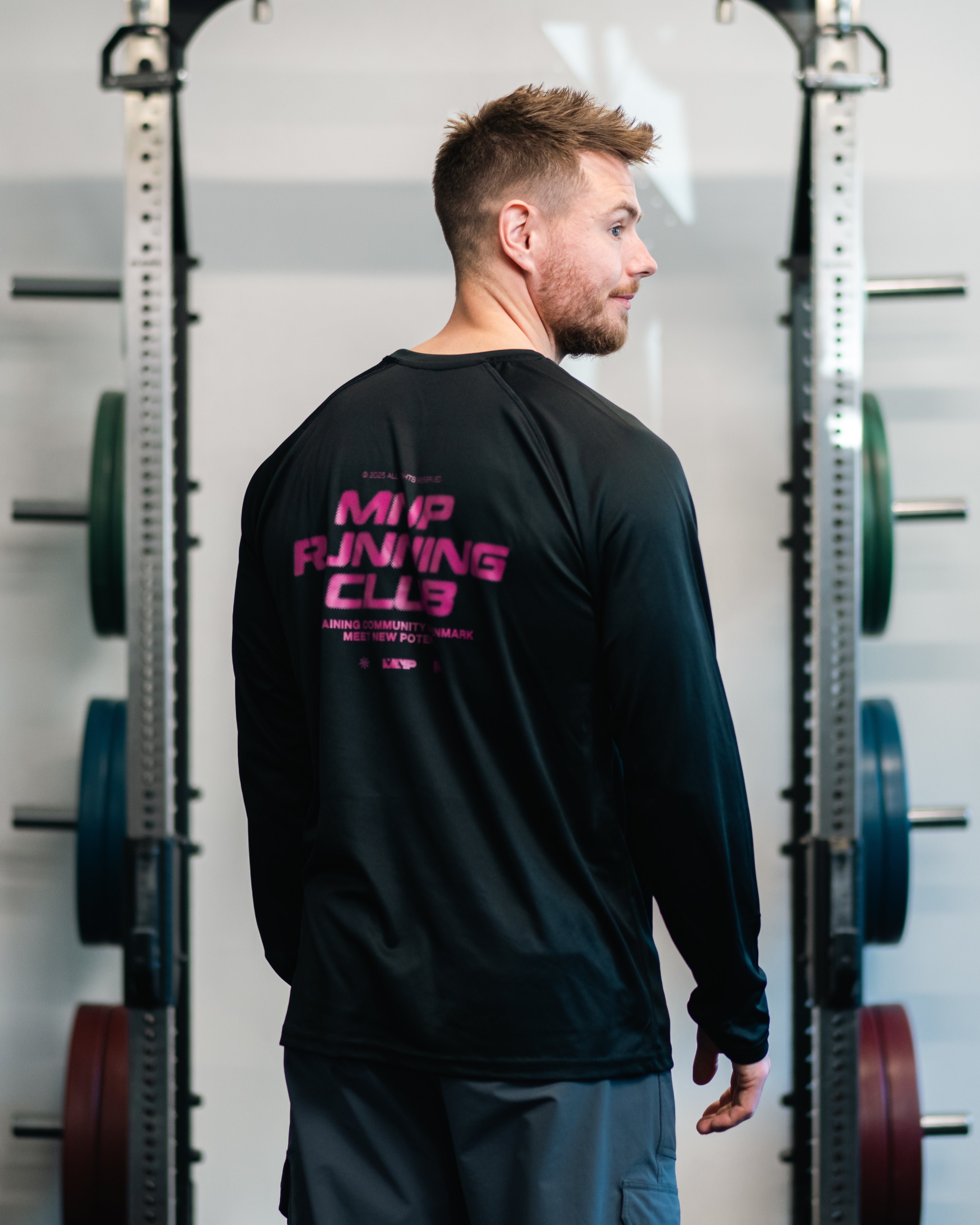 TC Langærmet Løbetrøje Sort/Pink