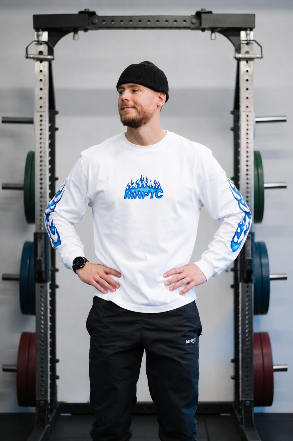 MNP Flame Longsleeve Hvid/Blå